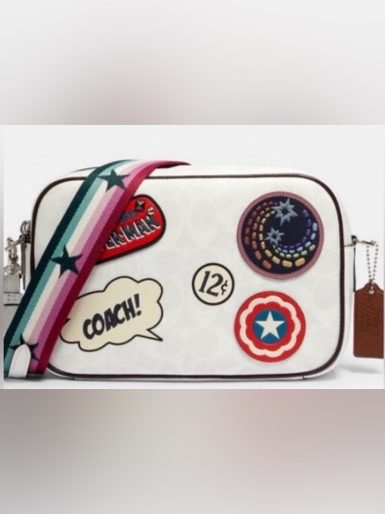 Coach X Marvel Jes Crossbody In Signature Canvas With Patches